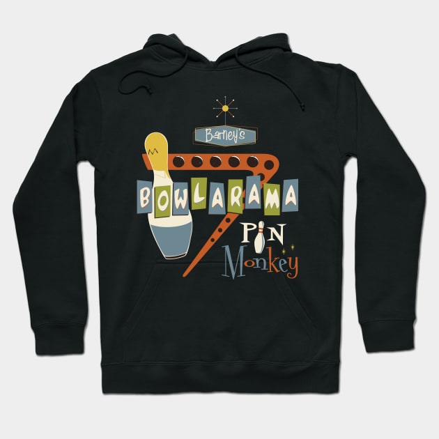 Barney's Bowlerama Hoodie by stevethomasart